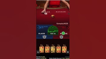 Thumbnail of Luckiest winnings on pair and multipliers Golden Wealth Baccarat