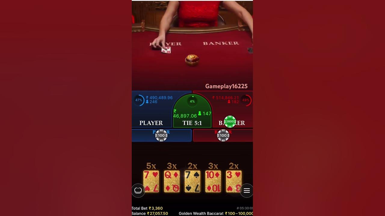 Luckiest winnings on pair and multipliers Golden Wealth Baccarat