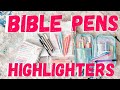 BIBLE PENS, HIGHLIGHTERS, FINELINERS WITH NO BLEED THROUGH | WHAT I USE IN MY BIBLE