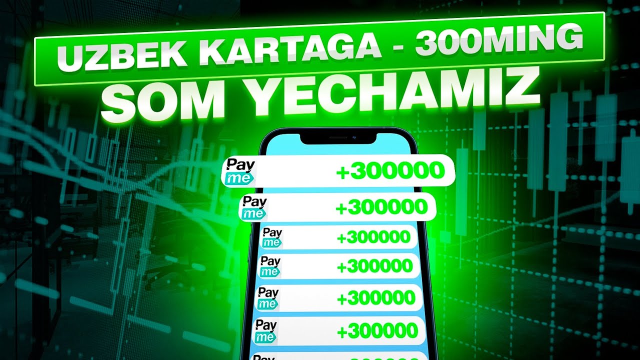 UZBEK KARTAGA - 300.000 SOM Yechdik | Internetda Pul ishlash 2023 Sarmoyasiz pul topish Terabayt Tv