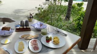 Kuda Villingili Resort Maldives - The Restaurant - French Breakfast Serving.