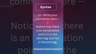 Comments In HTML || Syntax Of Comments || Hyper Text Markup Language