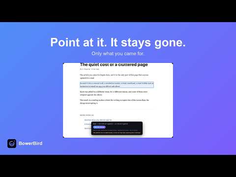 BowerBird - Hide anything on a page, permanently