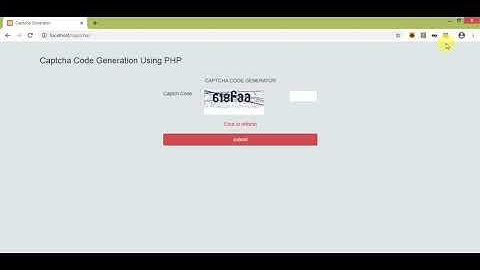 captcha code generation using PHP
