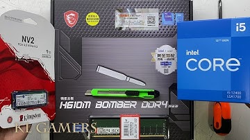 intel Core i5 12400 MSI H610M BOMBER DDR4 Kingston NV2 NVMe SSD PC Build