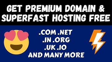 FREE PREMIUM DOMAIN & HOSTING | Get .COM .NET .IN .ORG .UK Domain & Premium Hosting for 1 Year
