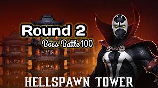 Fatal hell spawn tower boss battle 100 in mk mobile  #mortalkombat #hellspawn  @legendpanda9809 ​