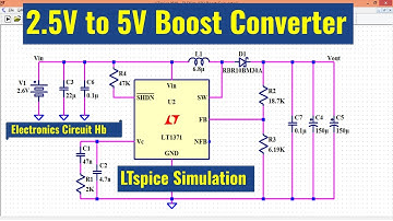 LTSpice 2.5V to 5V Boost Converter Design | Simulation