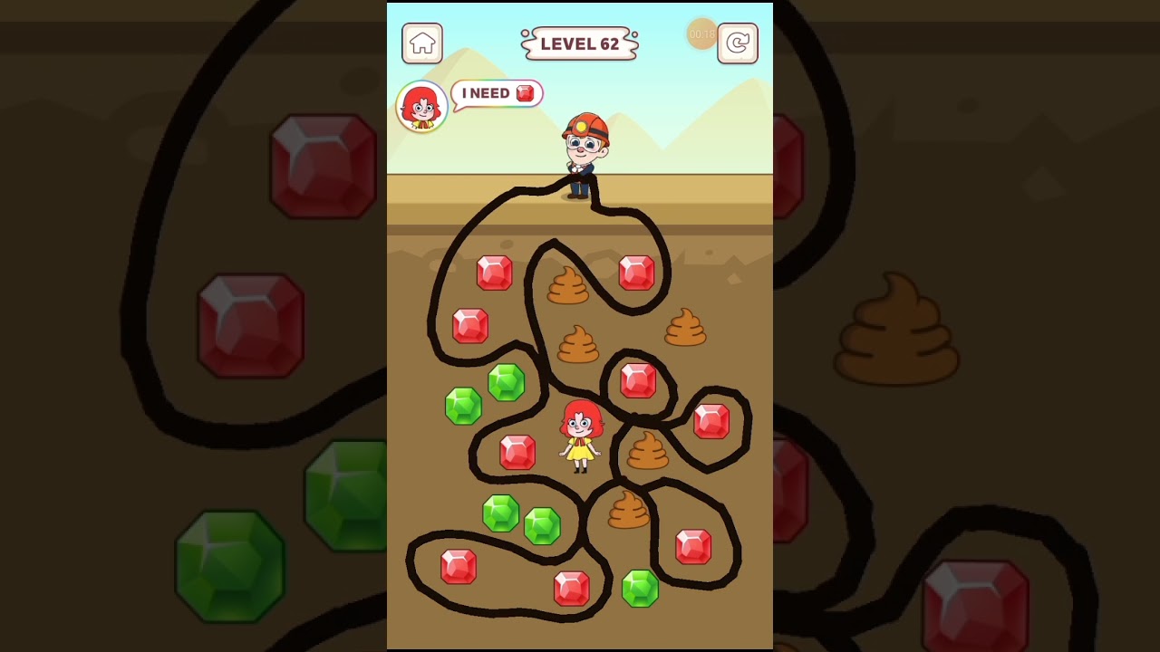 level 62 complete😇 pull the gold 