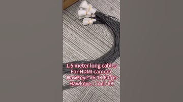 1.5 meter cable for HDMI camera Hawkeye firefly V6 6K 4K60fps #hdmicamera #hdmi #bodycam