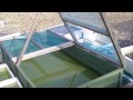 我が家メダカの100個以上の大型水槽 船水槽です。木製水槽めだか目高