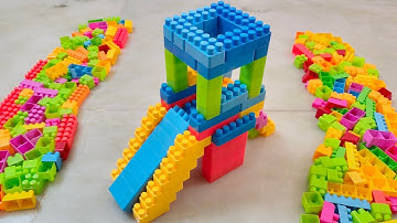 Satisfying DIY Slide ASMR/ Building Blocks/block game/lego building blocks #asmr#buildingblocks#lego