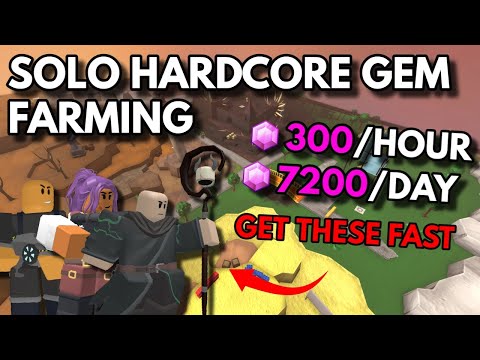 SOLO HARDCORE GEM FARMING | 7200 PER DAY | ROBLOX Tower Defense Simulator
