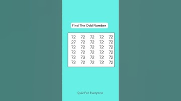 Find The Odd 72 #oddnumbers #puzzlegames #maths #puzzlequiz