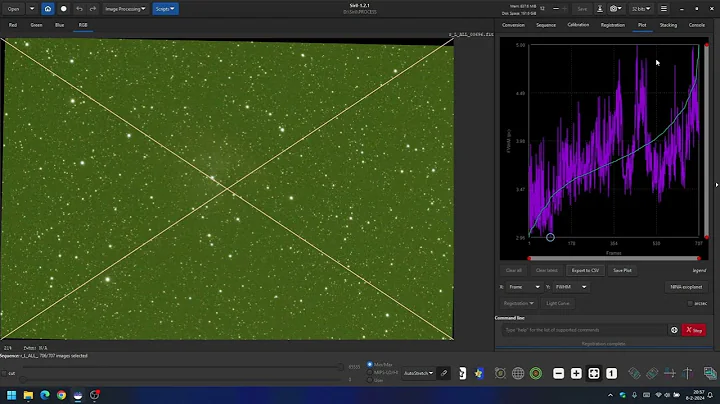 How to manually stack multiple nights into a Master Light Frame in Siril