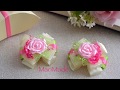 Канзаши Бантики Резинки Розы Цветы из Лент МК Kanzashi Bows Roses