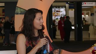 Marie Fukudome, Hyatt Hotels and Resorts in the Broadcast Studio at GBTA Convention 2023
