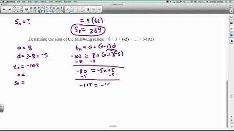 PreCalc 11: 8.2 Arithmetic Series