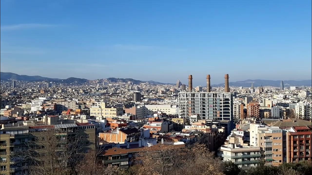 Panoramablick auf Barcelona vom Parc Del Mirador Del Poble Sec. YouTube