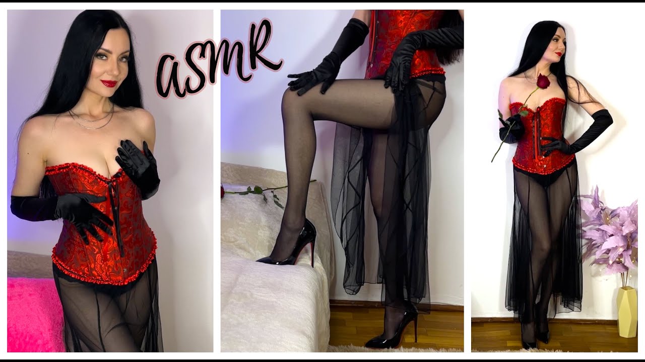 Transparent Skirt, Sheer Nylon Pantyhose & Corset🥰 ASMR Tingly Sounds