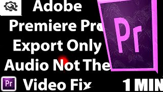 Adobe Premiere Pro Export Only Audio Not The Video Fix (Step by Step Guide – Full Tutorial)