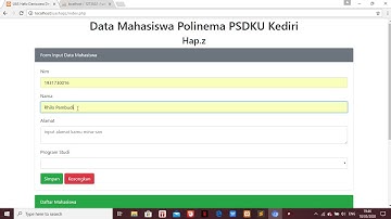UAS Desain dan Pemrograman Web -  Hafiz Daniswara Hendyatma (CRUD)