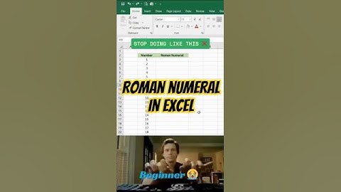 roman numeral in excel #exceltips #exceltricks #exceltutorial #spreadsheet