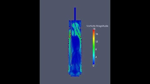 CFD: Natural Convection in a Freeze Tube - Vorticity Magnitude Profiles - 10C Gradient