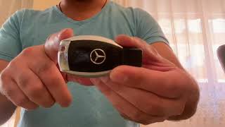 Cambiar pila llave Mercedes clc ,w204 w203 , change battery  Mercedes key.