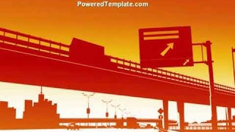 Road Way PowerPoint Template by PoweredTemplate.com