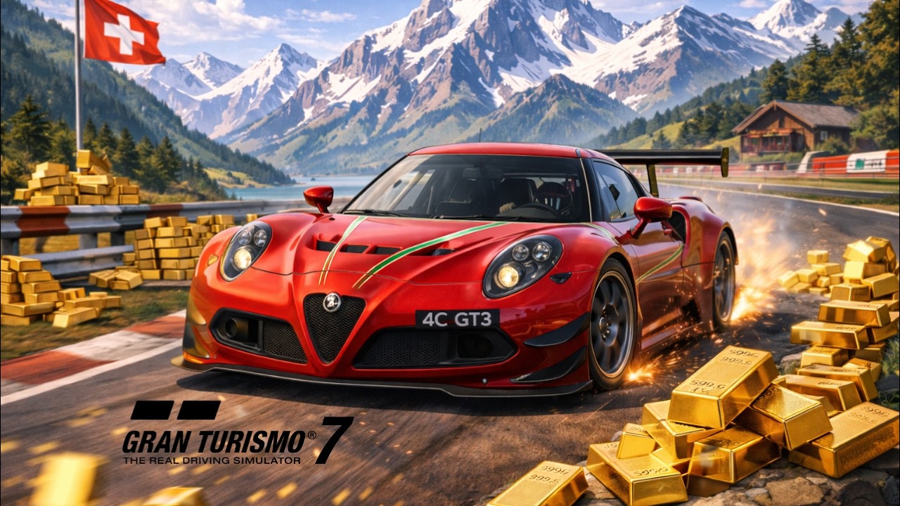 Alfa Romeu 4C GT4 in Switzerland | Eiger Nordwand | Gran Turismo 7