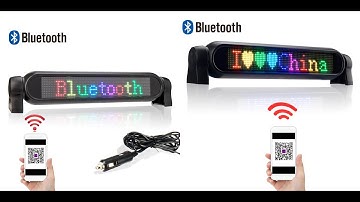 12v Bluetooth Programmable Car LED Sign Display 12 * 72 Matrix Scrolling Mirror Text