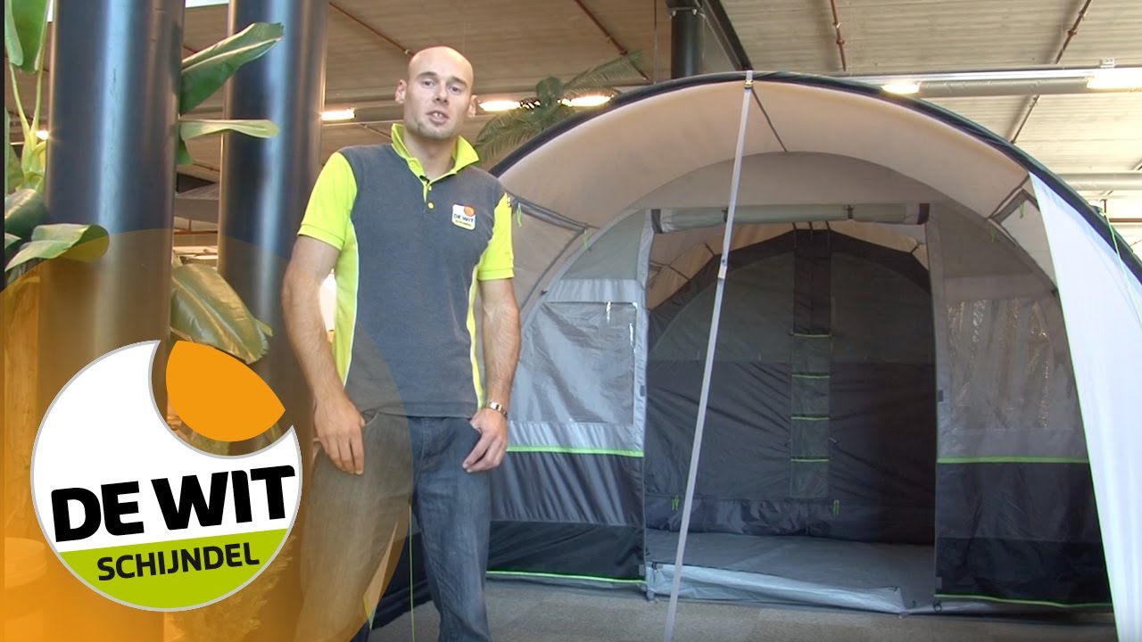 Tunneltent opzetten met de tentstokken de buitenkant - De Wit Schijndel - YouTube