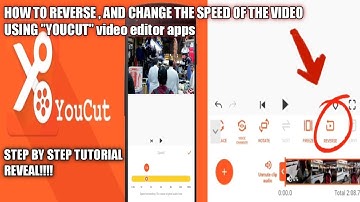 HOW TO REVERSE AND CHANGE THE SPEED OF THE VIDEO USING "YOUCUT" video editor apps #youcuteditor