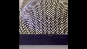 Curved Honeycomb Display #tech#material