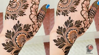 Easy Mehndi Design Step by Step for Beginners | Back Hand Mehndi Design Simple Flower | @mhandbook  screenshot 2