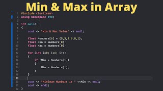 Find the Min & Max value in Array in c++ | Easiest way to find Min & Max News