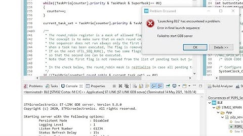 Failure starting GDB server