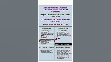 #IIT JEE Advanced 2023 Admit Card download