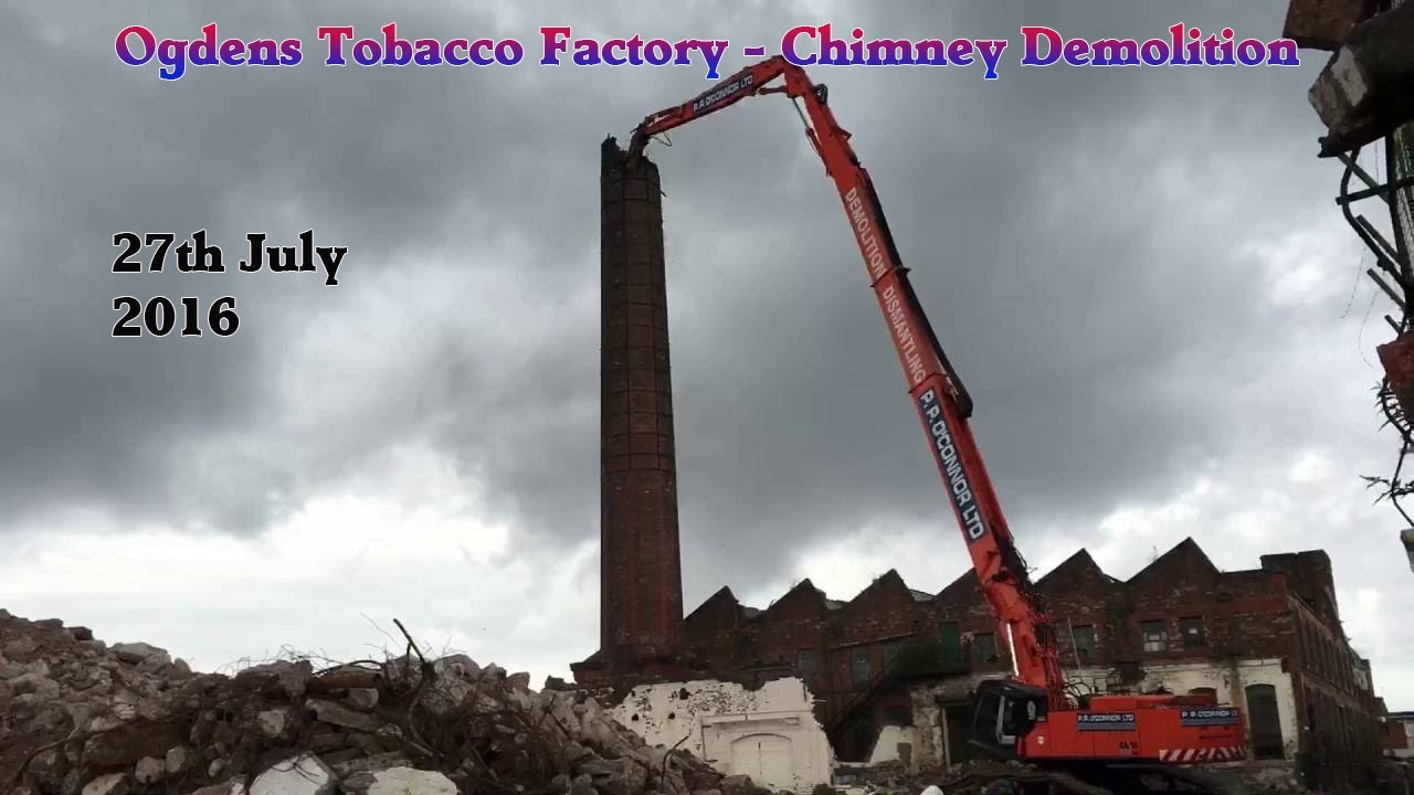 ogdens tobacco factory liverpool photos Ogdens Tobacco Factory Chimney Demolition, Timelapse