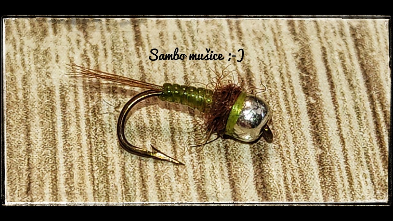 Fly Tying a Winter Grayling Jig Nymphs Vinyl Olive by Sambo mušice