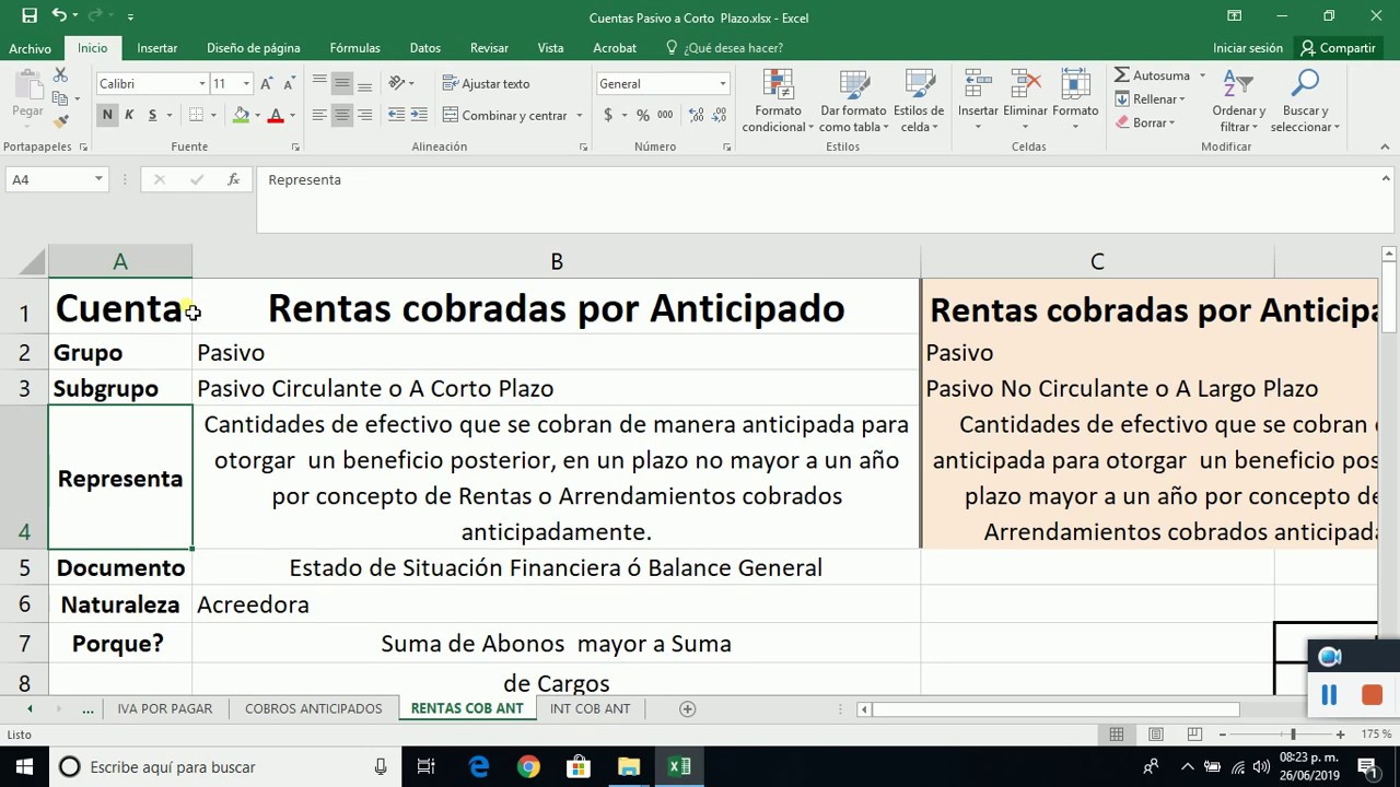 Rentas cobradas por anticipado a Corto Plazo - YouTube