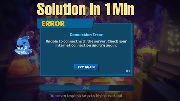 CONNECTION ERROR FIX IN 1MIN | ZOOBA PART 1
