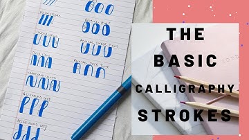 THE BASIC CALLIGRAPHY STROKES Demonstrated :  also learn how to connect them | Basic Series - 1