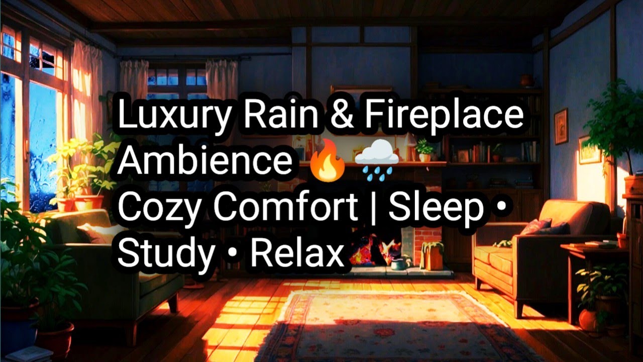Fresh Look at Cozy Luxury Living Room Rain Fireplace Ambience