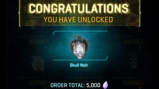 Skull Noir unlocked with 5,000 seeds