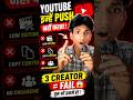 👉 YouTube ये 3 Creators को Push नहीं करता 😱 #shorts