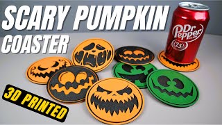 Scary Pumpkin Coasters for Your Halloween Party 🎃 | Shorts