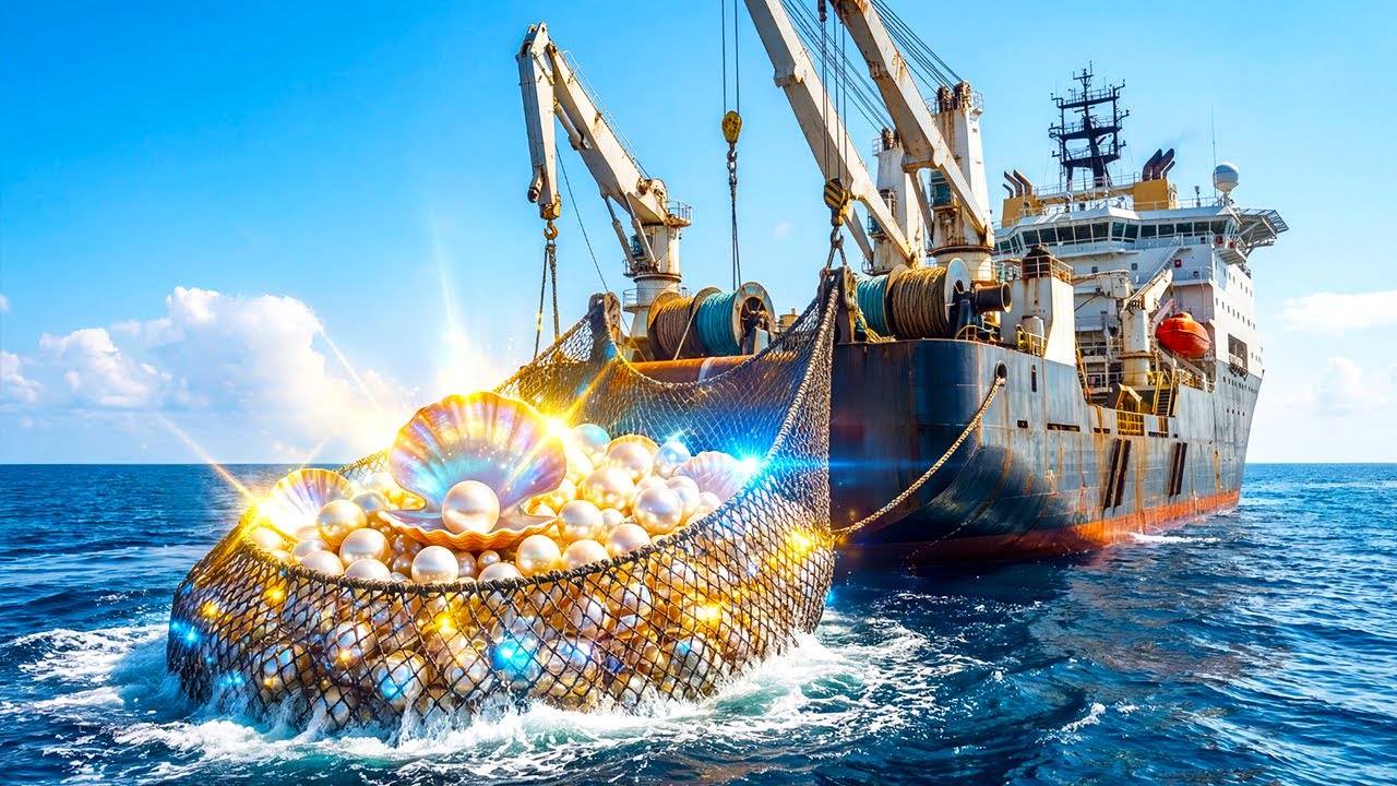 The Hidden Journey of Pearls Farming: Automated Jewelry Making & Global Delivery (Full Process 4k)