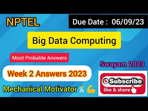 Big Data Computing | Week 2 Quiz | Assignment 2 Solution | NPTEL | SWAYAM 2023
